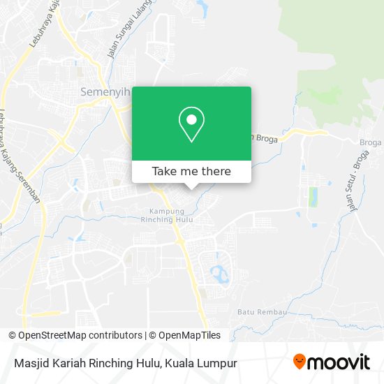 Masjid Kariah Rinching Hulu map
