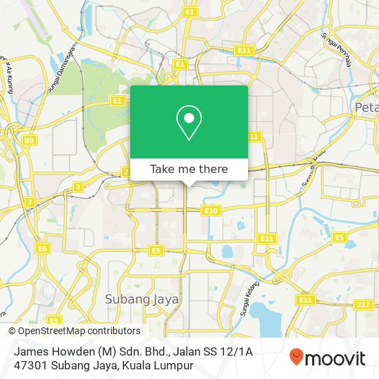 James Howden (M) Sdn. Bhd., Jalan SS 12 / 1A 47301 Subang Jaya map