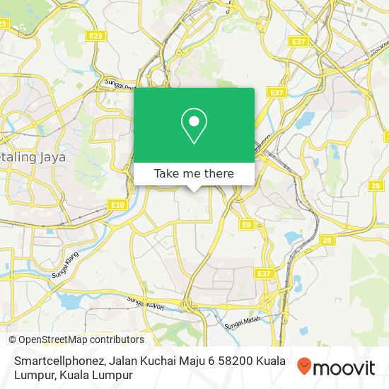 Peta Smartcellphonez, Jalan Kuchai Maju 6 58200 Kuala Lumpur