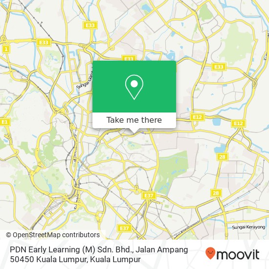 PDN Early Learning (M) Sdn. Bhd., Jalan Ampang 50450 Kuala Lumpur map