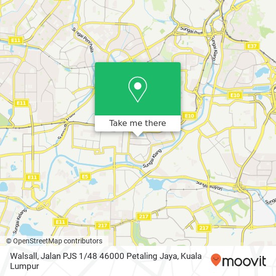 Peta Walsall, Jalan PJS 1 / 48 46000 Petaling Jaya