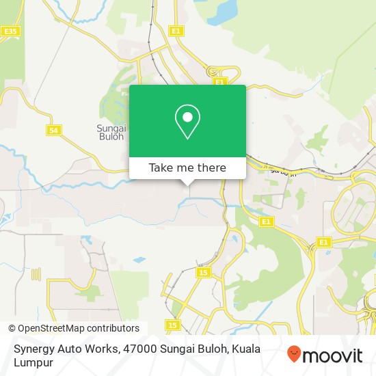 Peta Synergy Auto Works, 47000 Sungai Buloh