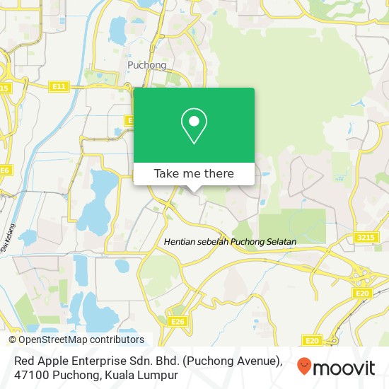 Peta Red Apple Enterprise Sdn. Bhd. (Puchong Avenue), 47100 Puchong