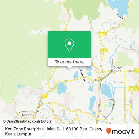 Ken Zone Enterprise, Jalan SJ 1 68100 Batu Caves map