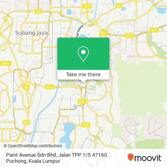 Paint Avenue Sdn Bhd, Jalan TPP 1 / 5 47160 Puchong map