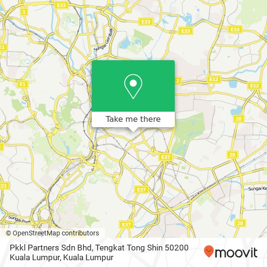 Peta Pkkl Partners Sdn Bhd, Tengkat Tong Shin 50200 Kuala Lumpur