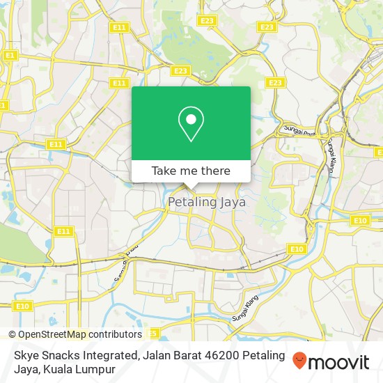 Peta Skye Snacks Integrated, Jalan Barat 46200 Petaling Jaya