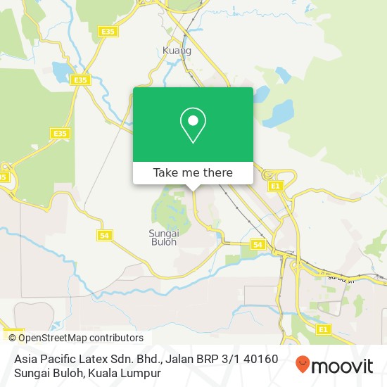 Asia Pacific Latex Sdn. Bhd., Jalan BRP 3 / 1 40160 Sungai Buloh map
