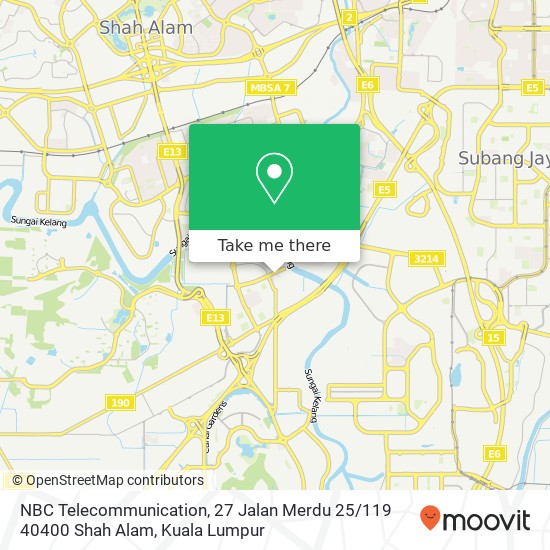 NBC Telecommunication, 27 Jalan Merdu 25 / 119 40400 Shah Alam map