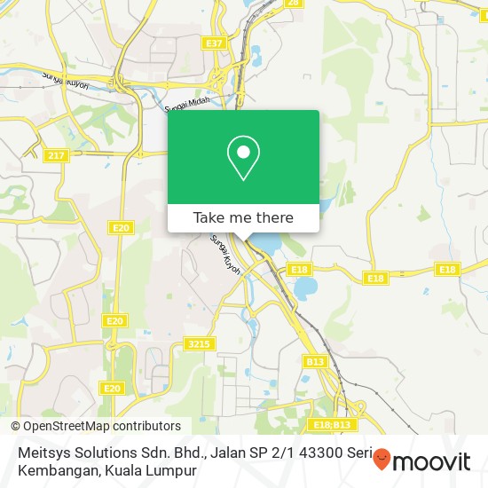 Meitsys Solutions Sdn. Bhd., Jalan SP 2 / 1 43300 Seri Kembangan map