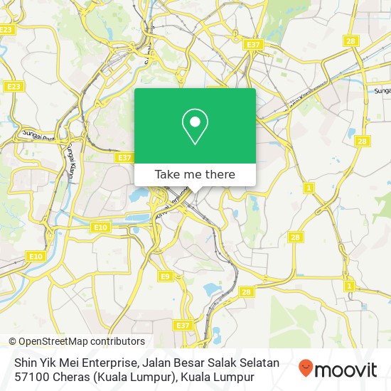 Peta Shin Yik Mei Enterprise, Jalan Besar Salak Selatan 57100 Cheras (Kuala Lumpur)