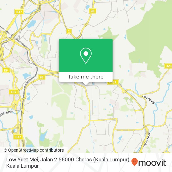 Peta Low Yuet Mei, Jalan 2 56000 Cheras (Kuala Lumpur)