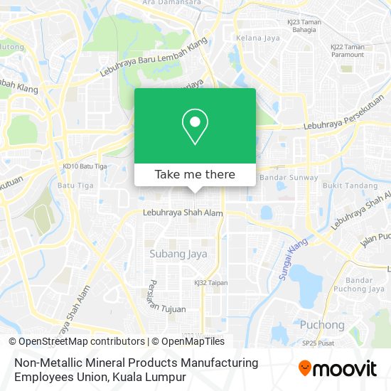 Non-Metallic Mineral Products Manufacturing Employees Union map