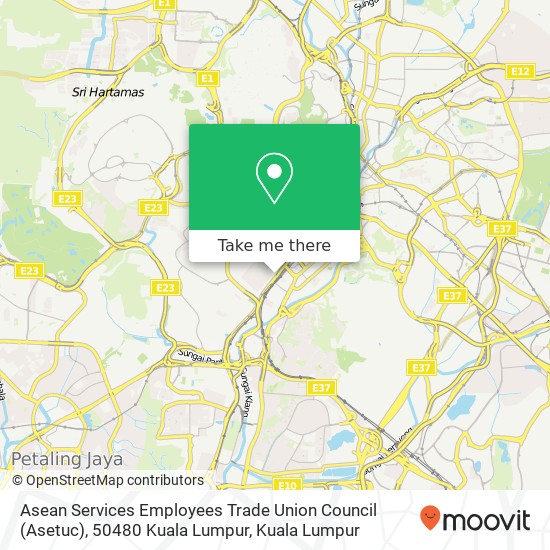 Asean Services Employees Trade Union Council (Asetuc), 50480 Kuala Lumpur map