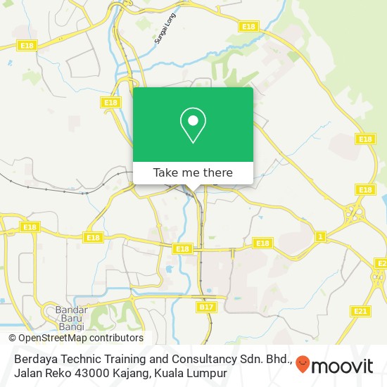 Peta Berdaya Technic Training and Consultancy Sdn. Bhd., Jalan Reko 43000 Kajang