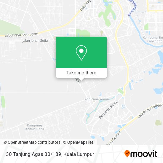 Peta 30 Tanjung Agas 30 / 189, 42450 Shah Alam