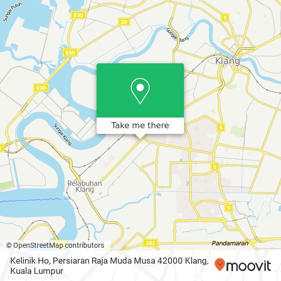 Peta Kelinik Ho, Persiaran Raja Muda Musa 42000 Klang