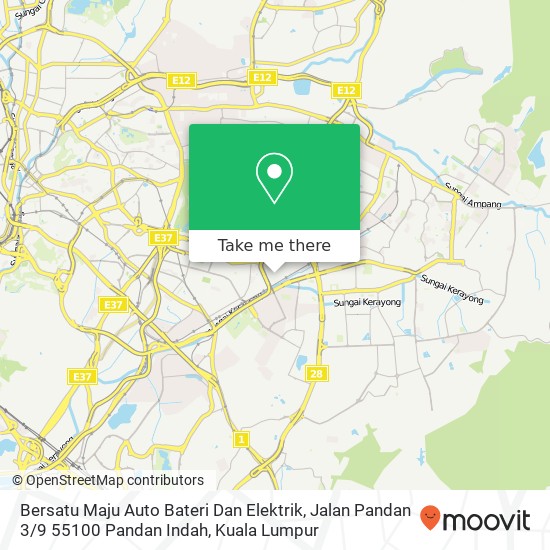 Bersatu Maju Auto Bateri Dan Elektrik, Jalan Pandan 3 / 9 55100 Pandan Indah map