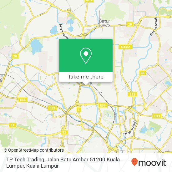 TP Tech Trading, Jalan Batu Ambar 51200 Kuala Lumpur map