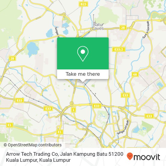 Arrow Tech Trading Co, Jalan Kampung Batu 51200 Kuala Lumpur map