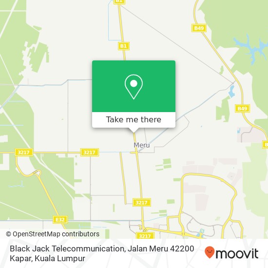 Black Jack Telecommunication, Jalan Meru 42200 Kapar map