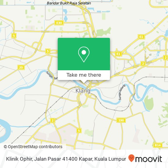 Klinik Ophir, Jalan Pasar 41400 Kapar map