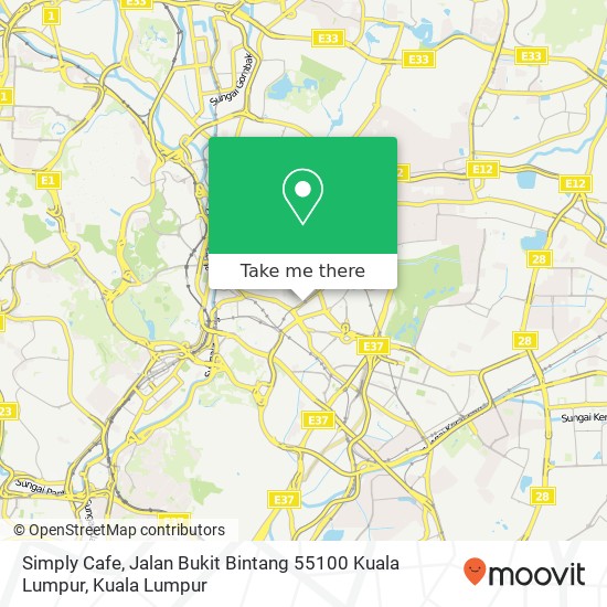 Peta Simply Cafe, Jalan Bukit Bintang 55100 Kuala Lumpur