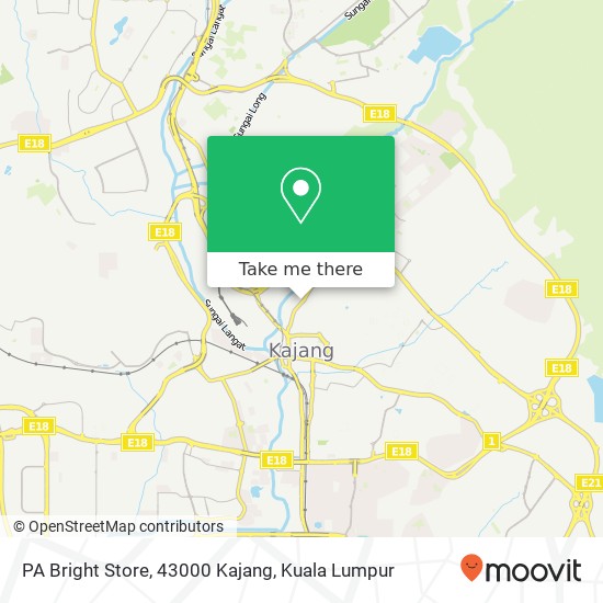 Peta PA Bright Store, 43000 Kajang