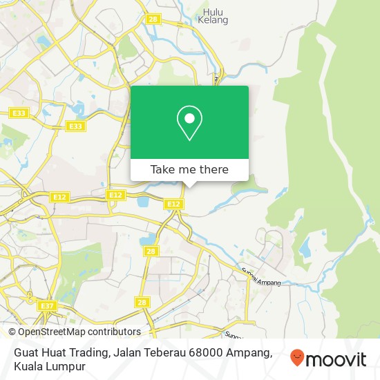 Guat Huat Trading, Jalan Teberau 68000 Ampang map