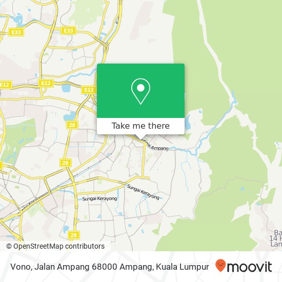 Vono, Jalan Ampang 68000 Ampang map