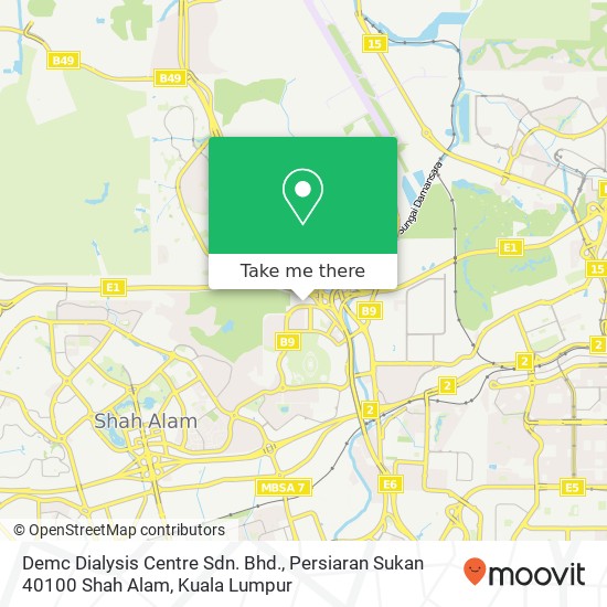 Demc Dialysis Centre Sdn. Bhd., Persiaran Sukan 40100 Shah Alam map