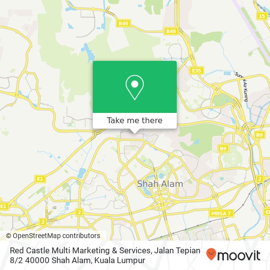 Peta Red Castle Multi Marketing & Services, Jalan Tepian 8 / 2 40000 Shah Alam