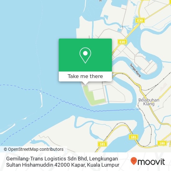 Peta Gemilang-Trans Logistics Sdn Bhd, Lengkungan Sultan Hishamuddin 42000 Kapar