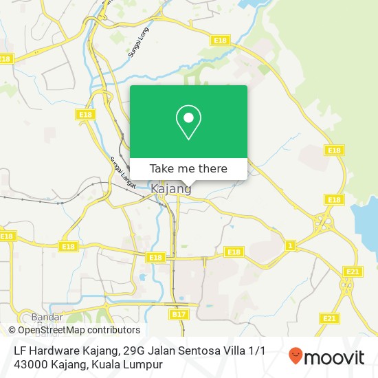 LF Hardware Kajang, 29G Jalan Sentosa Villa 1 / 1 43000 Kajang map