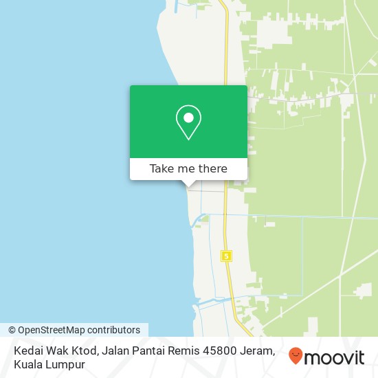 Kedai Wak Ktod, Jalan Pantai Remis 45800 Jeram map