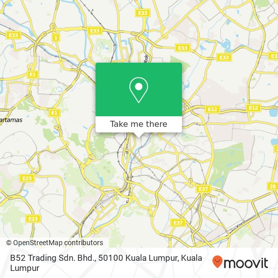 B52 Trading Sdn. Bhd., 50100 Kuala Lumpur map