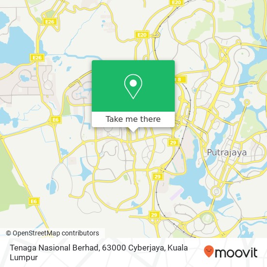 Tenaga Nasional Berhad, 63000 Cyberjaya map