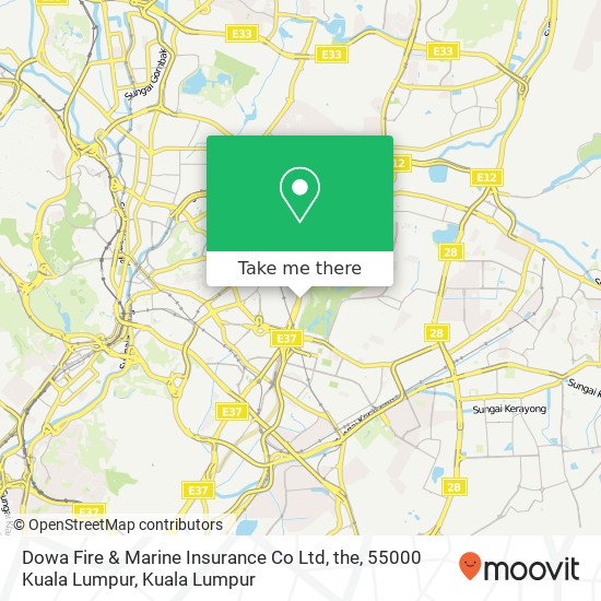 Dowa Fire & Marine Insurance Co Ltd, the, 55000 Kuala Lumpur map