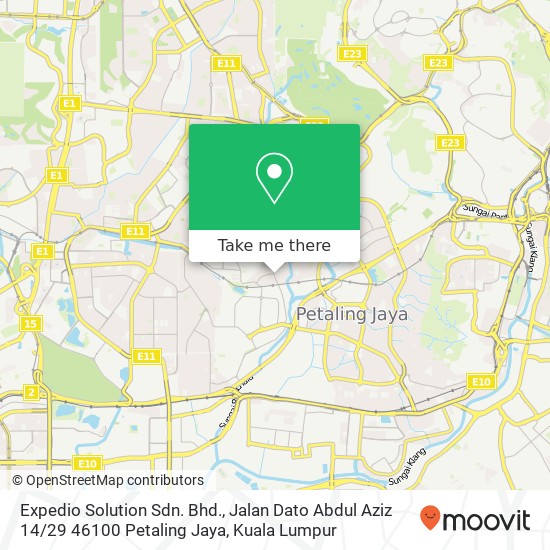 Expedio Solution Sdn. Bhd., Jalan Dato Abdul Aziz 14 / 29 46100 Petaling Jaya map