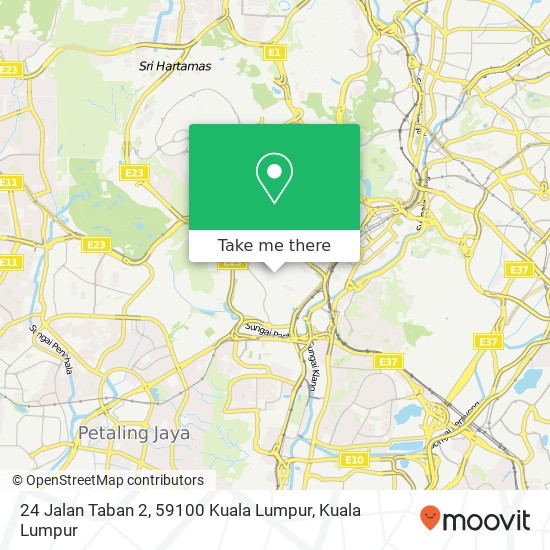 Peta 24 Jalan Taban 2, 59100 Kuala Lumpur