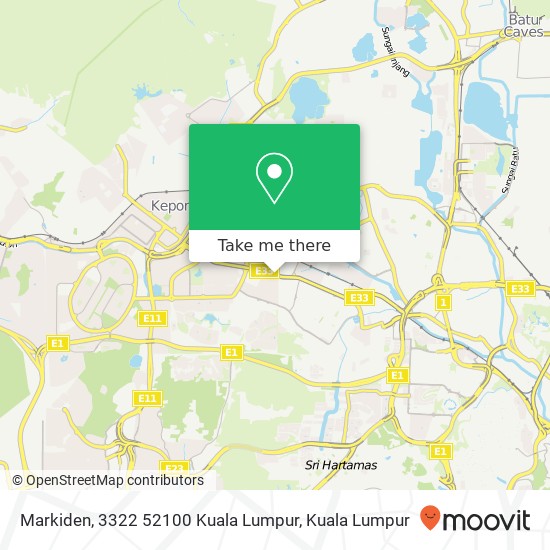 Peta Markiden, 3322 52100 Kuala Lumpur