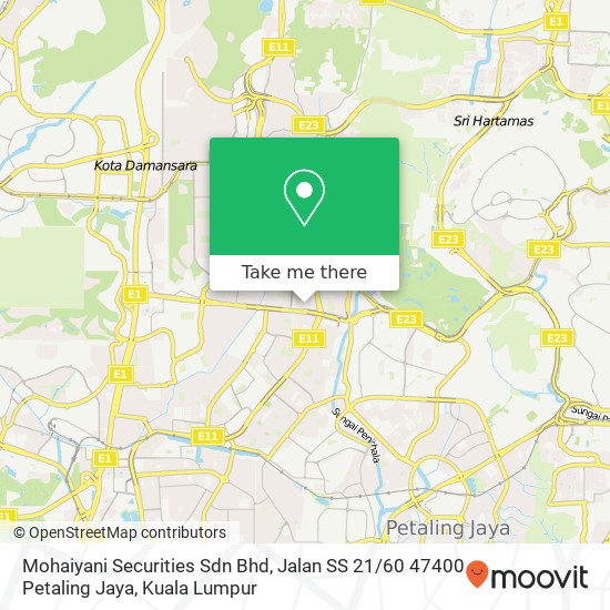 Peta Mohaiyani Securities Sdn Bhd, Jalan SS 21 / 60 47400 Petaling Jaya