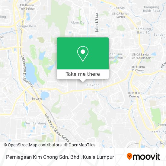 Perniagaan Kim Chong Sdn. Bhd. map