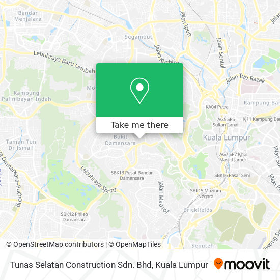 Tunas Selatan Construction Sdn. Bhd map