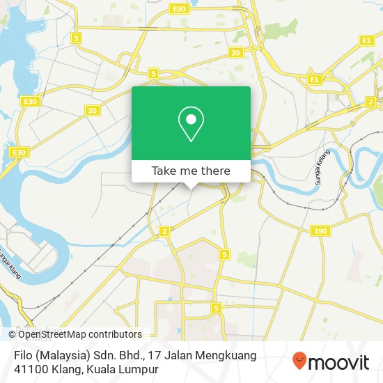 Filo (Malaysia) Sdn. Bhd., 17 Jalan Mengkuang 41100 Klang map