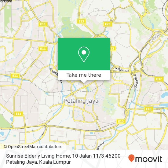 Sunrise Elderly Living Home, 10 Jalan 11 / 3 46200 Petaling Jaya map