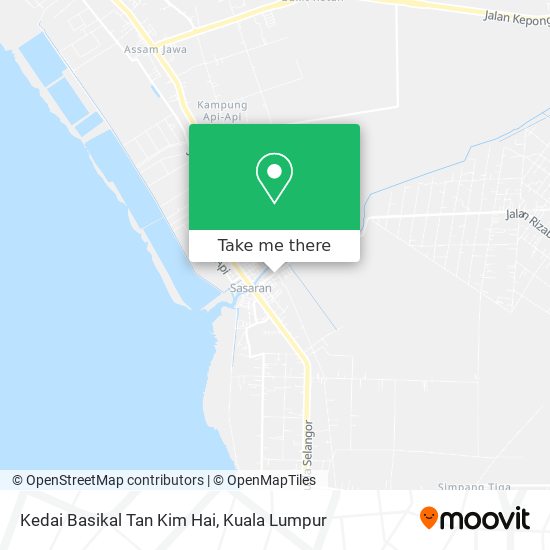 Peta Kedai Basikal Tan Kim Hai