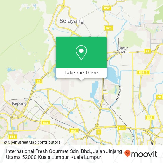 International Fresh Gourmet Sdn. Bhd., Jalan Jinjang Utama 52000 Kuala Lumpur map