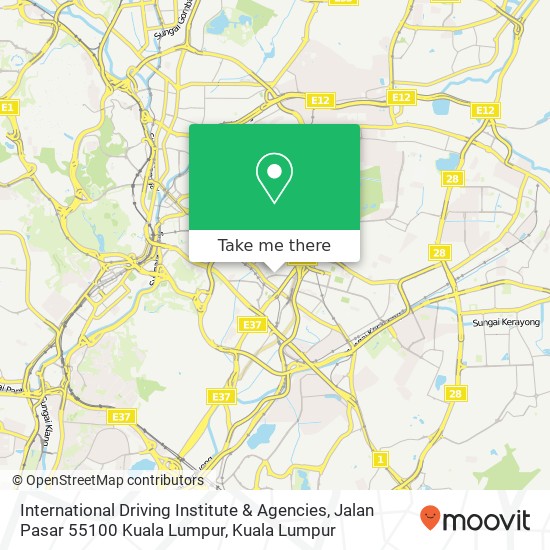 Peta International Driving Institute & Agencies, Jalan Pasar 55100 Kuala Lumpur