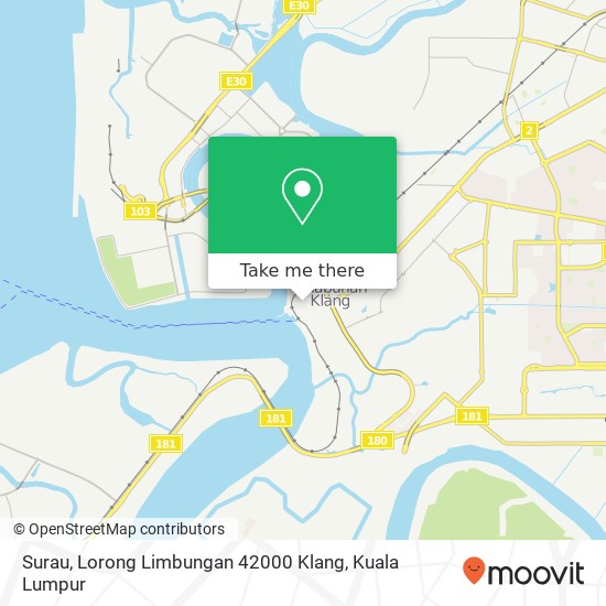 Peta Surau, Lorong Limbungan 42000 Klang